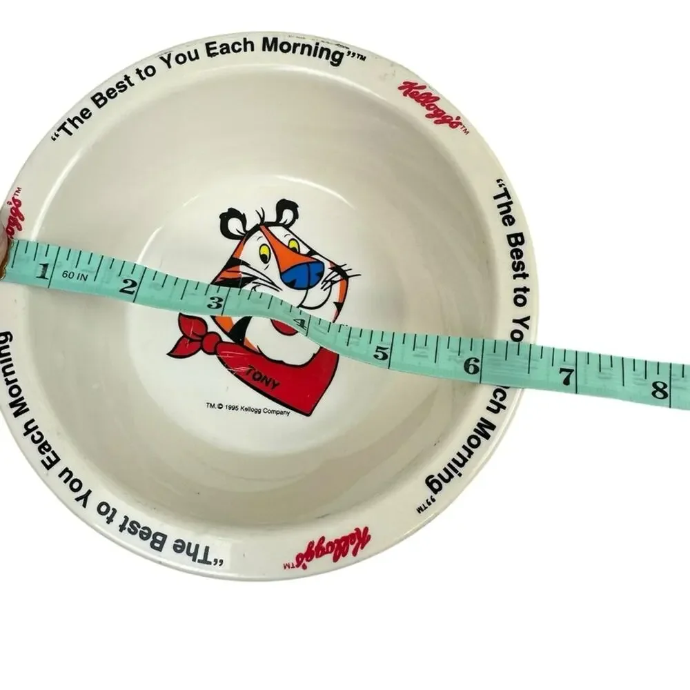 Vintage 1995 Kellogg's Tony Tiger Corny Rooster Cereal Bowls Melamine